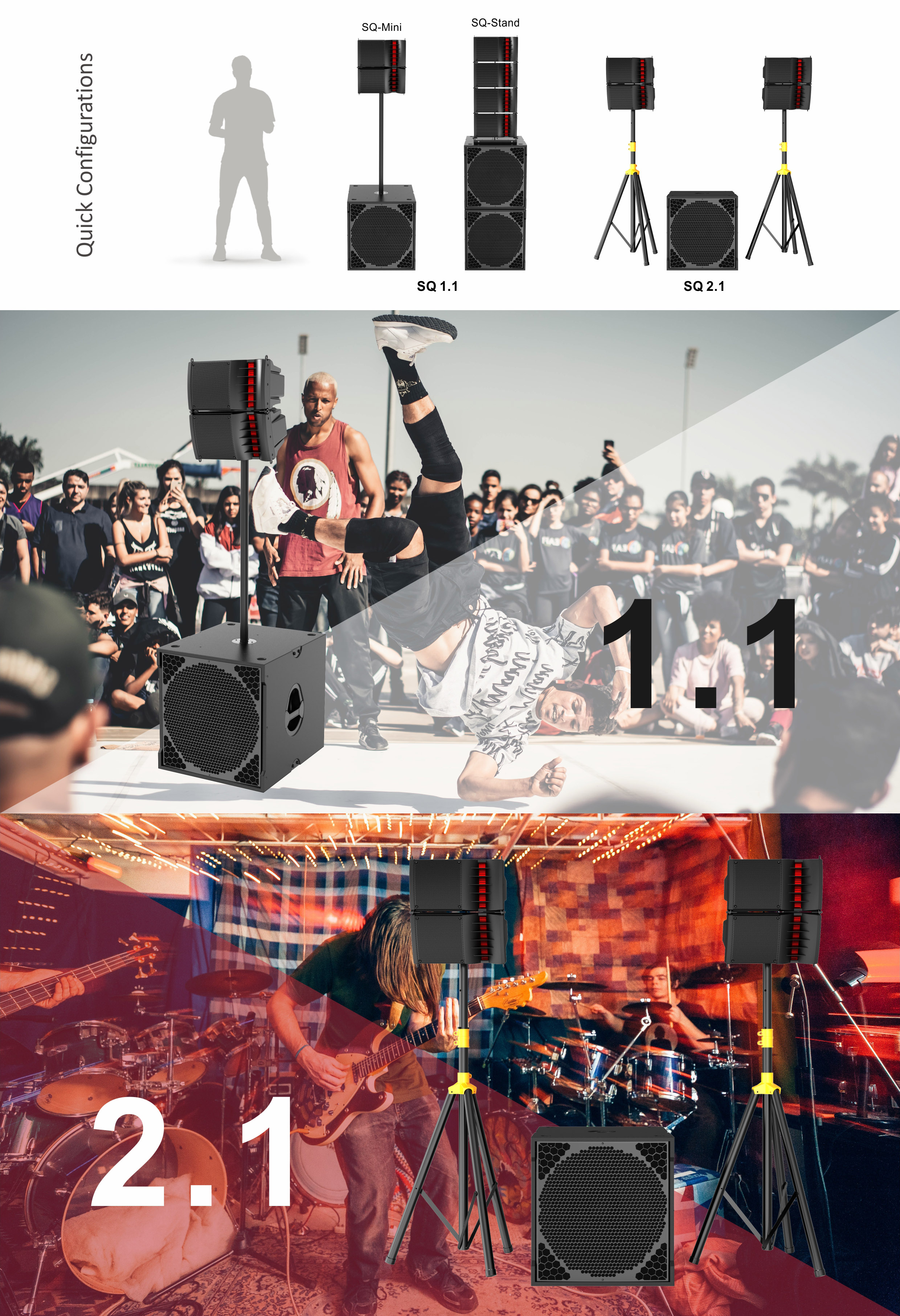 SQ 2.1 Series Professional Line Array Speaker, Active Line Array System, active line array system, line array active system, active line array China, active line array loudspeaker