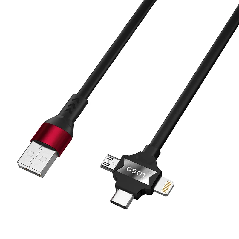3 in 1 USB cable with LED