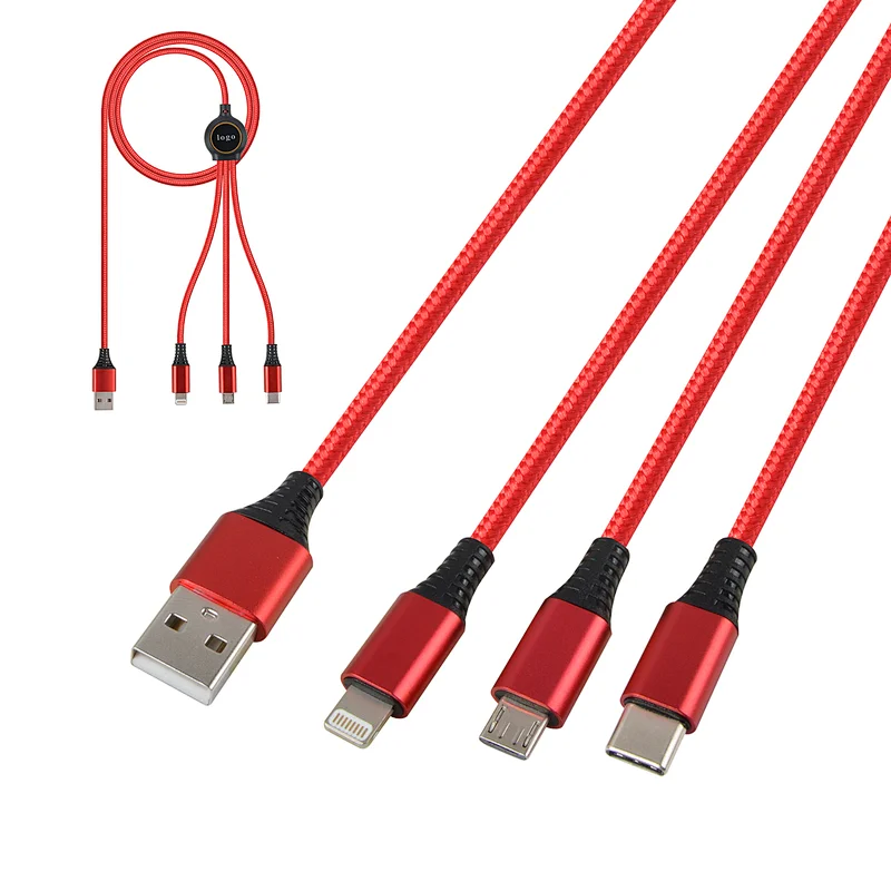 LED LOGO 3 in 1 USB cable