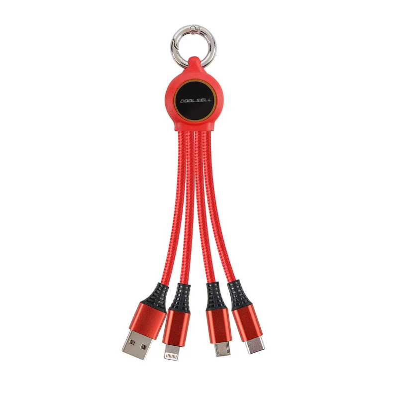 key chain 3 IN 1 USB Charging Cable