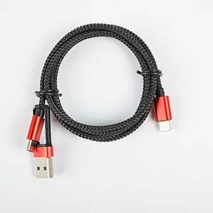 USB A+C to lightning Cable PD 20W Fast charge