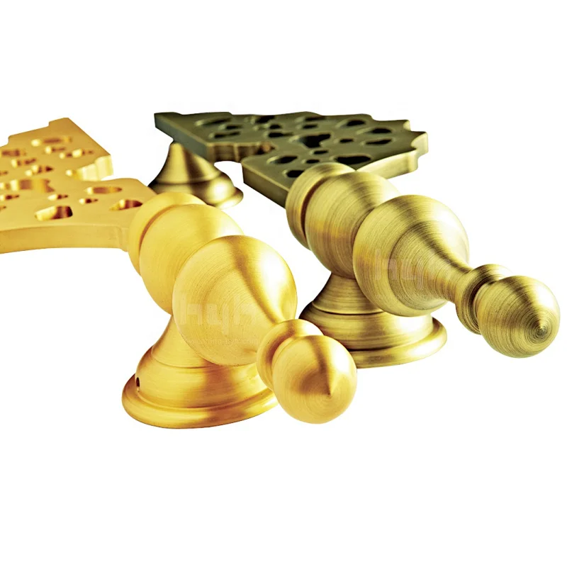 Dignified Brass Double Sided Wood Door Handle For Glass Door