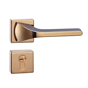 Handle Luxury Security Gold System Bathroom Manufacture Door Lock For Hotel