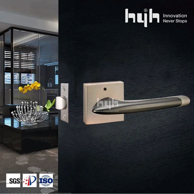 hyh High Security Double Sided Bedroom Privacy Luxury Door Handle Lock Set