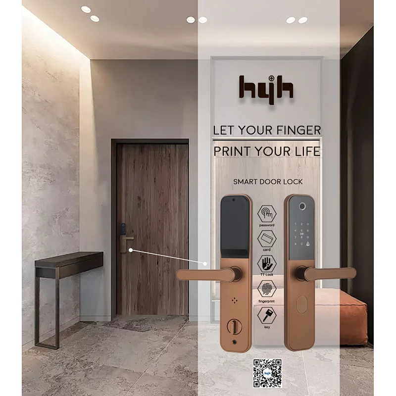 Password Fingerprint RFID Card Keyless Security Electric Digital Hotel Door Lock Finger Print Door Lock Biometric