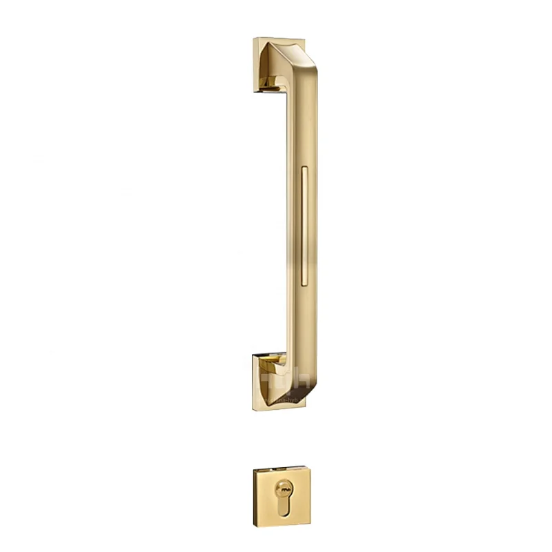 Zinc Alloy Nice Front Lever Front Door Pull Handles With Lock