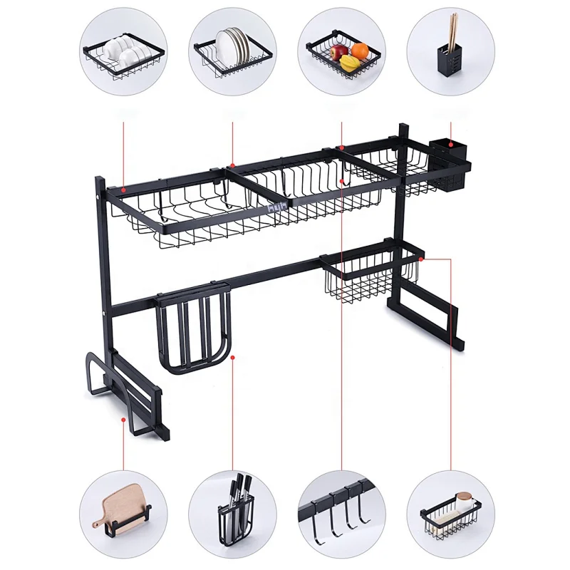 Spice Holder aluminium Kitchen Storage Rack Hanging Wall Mounted Spice Rack