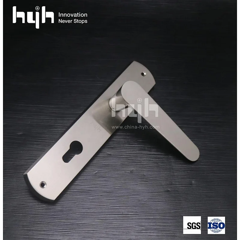Luxury Style Safety First Lever Zinc Alloy Plate Modern Front Door Handle