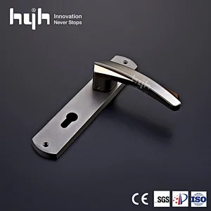 Newest Fashional Design Attractive Price Entrance Plate Wooden Door Lever With Plate