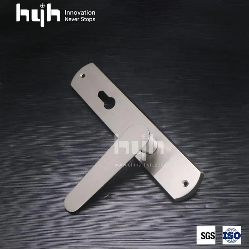Luxury Style Safety First Lever Zinc Alloy Plate Modern Front Door Handle