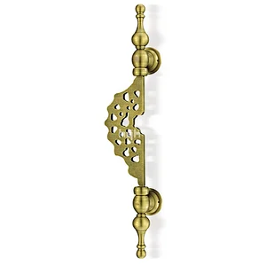 Double Sided Door Pull Handle Antique Style Brass Exterior Door Handle