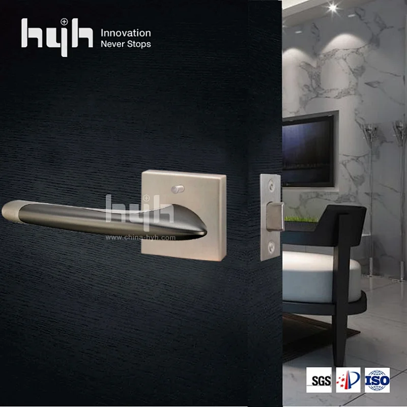 hyh High Security Double Sided Bedroom Privacy Luxury Door Handle Lock Set