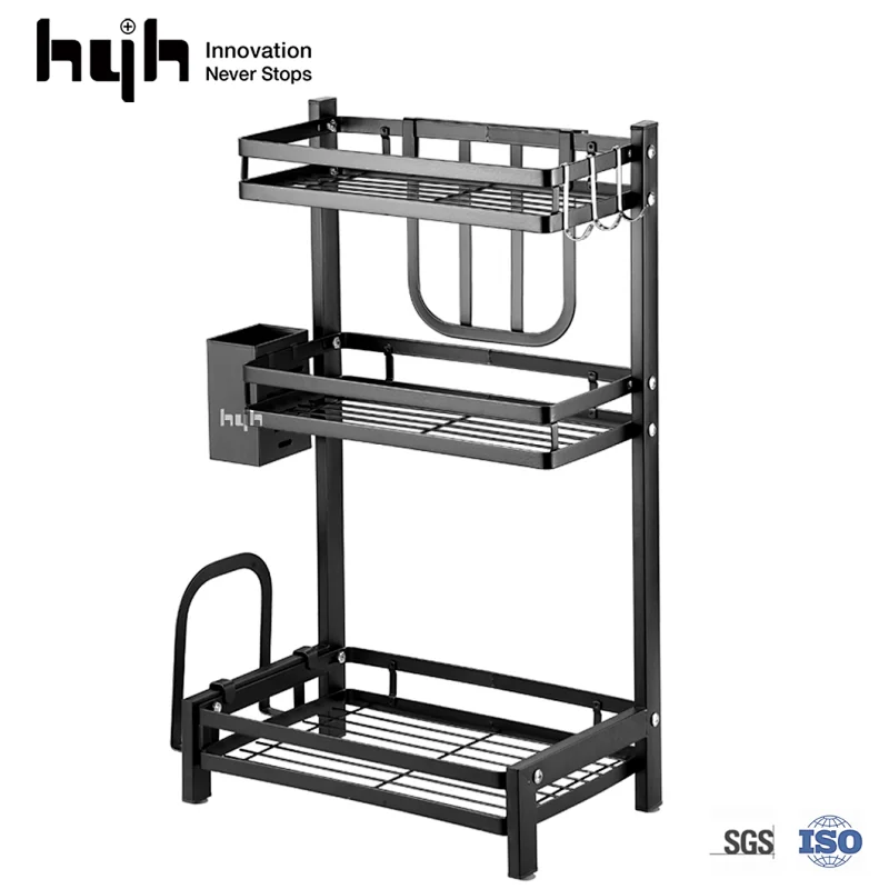 kitchen wall rack aluminium Wall mounted kitchen storage utensils storage rack