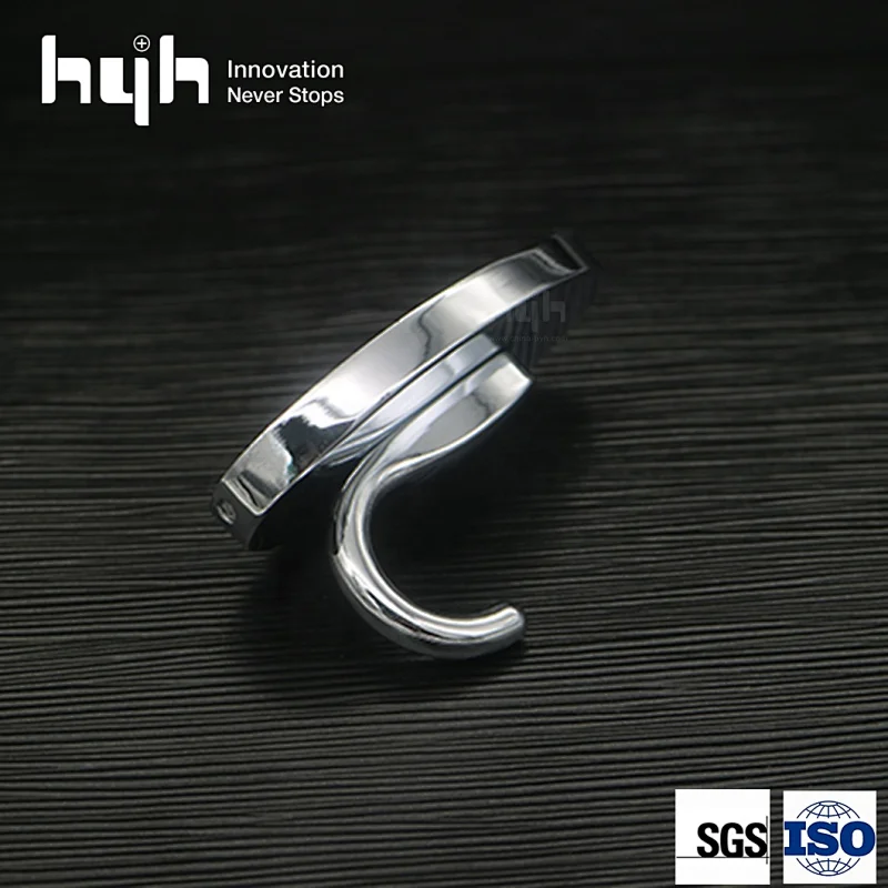 Popular Hot Sale Simple Zinc Alloy Wall Bathroom Coat Hooks