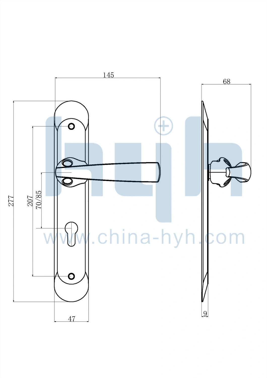 Customized stylish zinc door handles