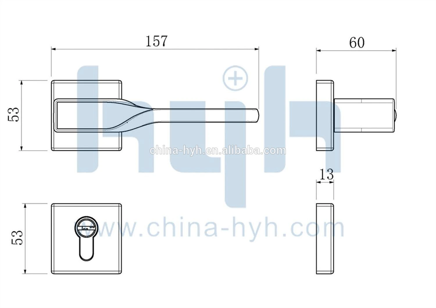 Zinc Alloy Passage Door Lock factory