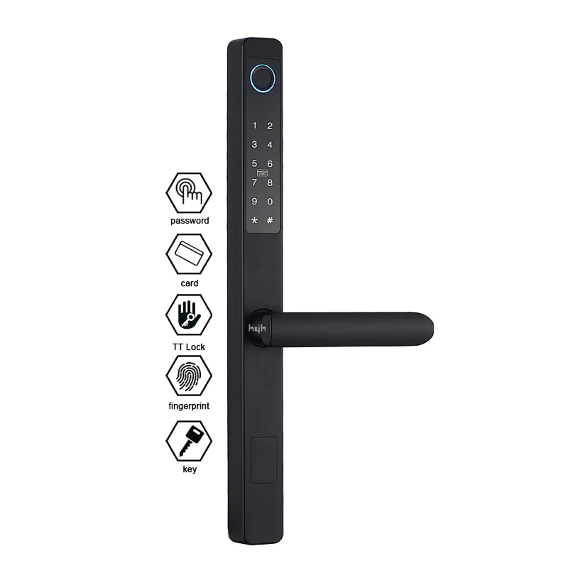 Electric Fingerprint Smart Tuya App Digital Small Glass Sliding Door Lock