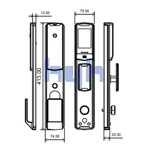 Aluminium Digital Tuya App Password 3D Face Recognition Smart Lock