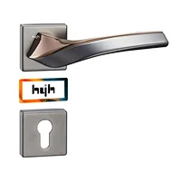 hyh Zinc Alloy Modern Style Outside Golden Door Handle And Rosette
