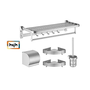 Bathroom hardware pendant set bathroom space aluminum folding pendant bathroom