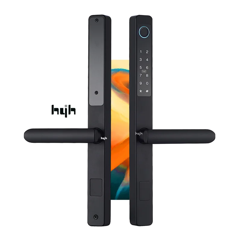 Electric Fingerprint Smart Tuya App Digital Small Glass Sliding Door Lock