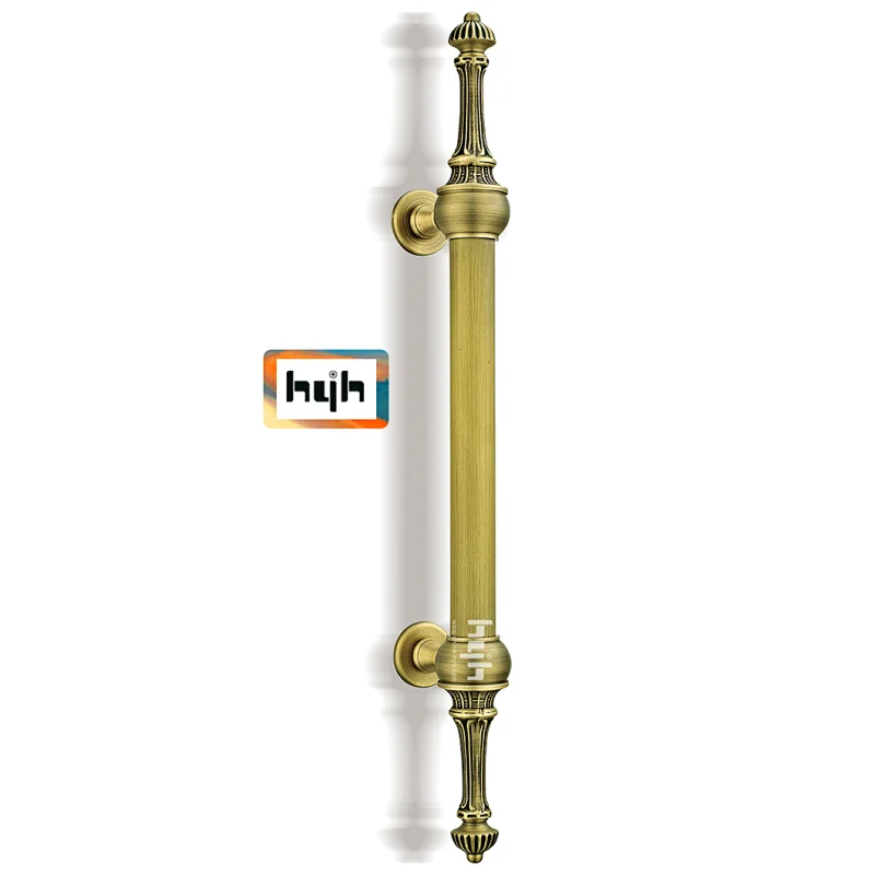 Gold Color Antique Brass Door Pull Door Handle Entry For Timber Door With High Quality