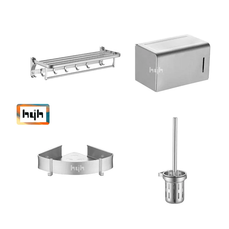 Bathroom set Towel rack folding towel rack stainless steel bathroom shelf Bathroom pendant set