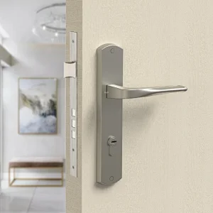 Zinc Alloy Modern Simple Design Brush Finish Plate Door Handle