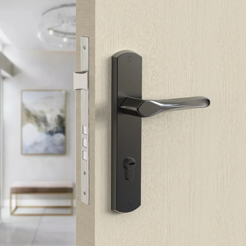 Hot Sales Zinc Alloy Easy To Install Brushed Good Choice Safe Plate Door Handle