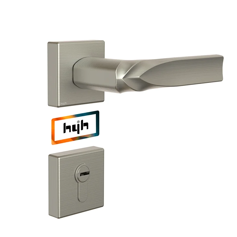 Key Handel Handle Interior Black Zinc Alloy Mold Door Lock Door Entrance Bathroom Door Lock