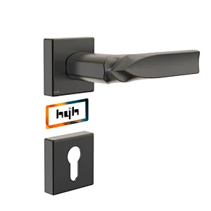 hyh Italian New Square Door Handle Brushed Nickle, Mblack Entry Door Handle With Manufacturer Price