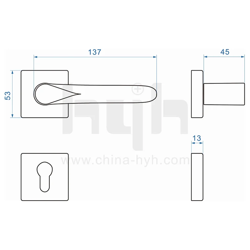 Room high security exterior door lock Home Door Lock With Key, Interior door levers with lock modern
