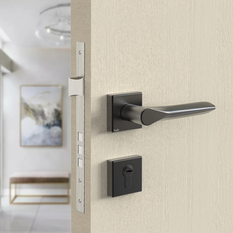 Room high security exterior door lock Home Door Lock With Key, Interior door levers with lock modern