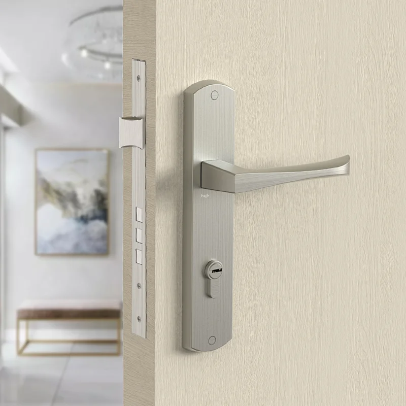 Special Gate Satin Nickel Finish Plate Door Lock