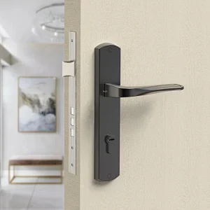 Zinc Alloy Modern Simple Design Brush Finish Plate Door Handle