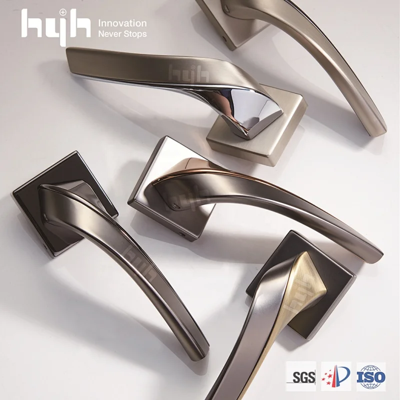 hyh Zinc Alloy Modern Style Outside Golden Door Handle For Door
