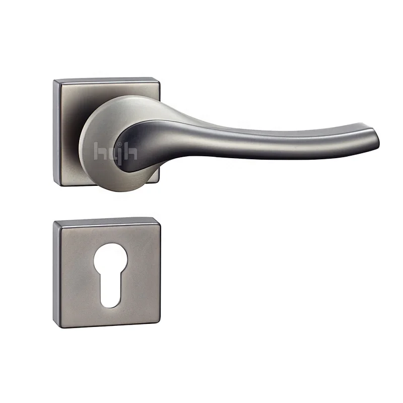 hyh Wooden Internal Lever Bathroom Gold Lock Door Handle With Handle