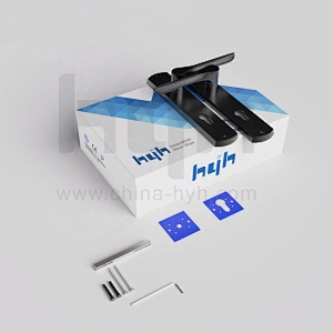 Guangdong-hyh Hardware One Piece Brush Matt-Black Modern Lever Plate Door Handle