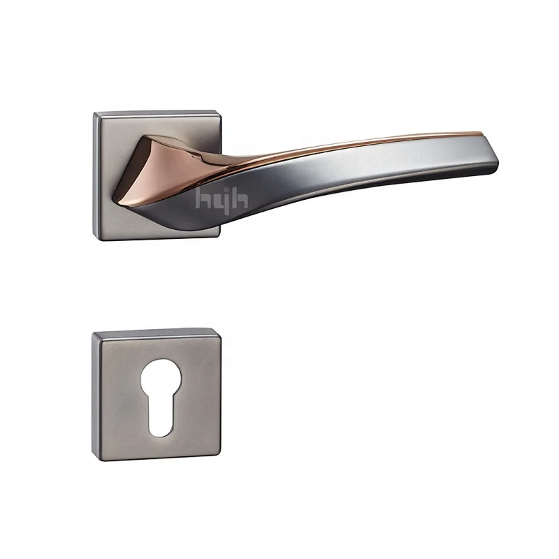 hyh Zinc Alloy Modern Style Outside Golden Door Handle For Door