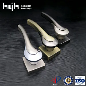 hyh Wooden Internal Lever Bathroom Gold Lock Door Handle With Handle