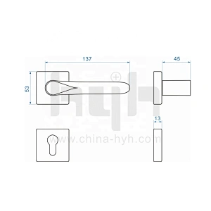 Guangdong-hyh  Good Quality New Style One Piece Rosette Wooden Door