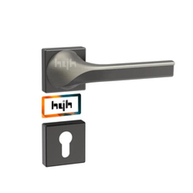 Guangdong-hyh Hardware Wooden Modern Interior  Door Handle black door handle