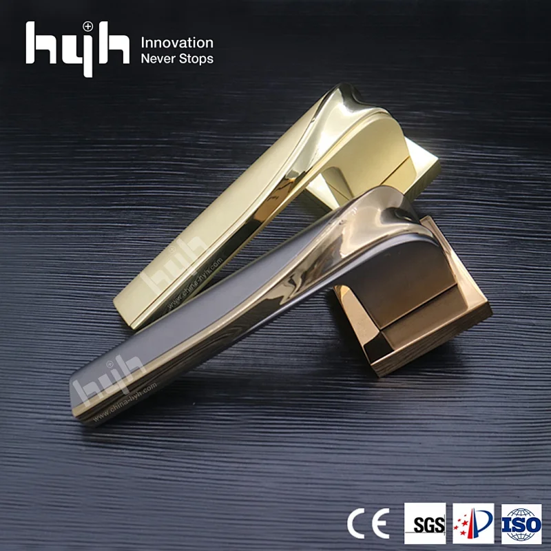 Latest Zinc Alloy Luxury Wooden Security Mortise Main Door Handle Design Modern Black Lever Door Handle And Locks
