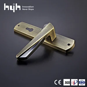 Newest Fashional Design Attractive Price Entrance Plate Wooden Lever Door Handle
