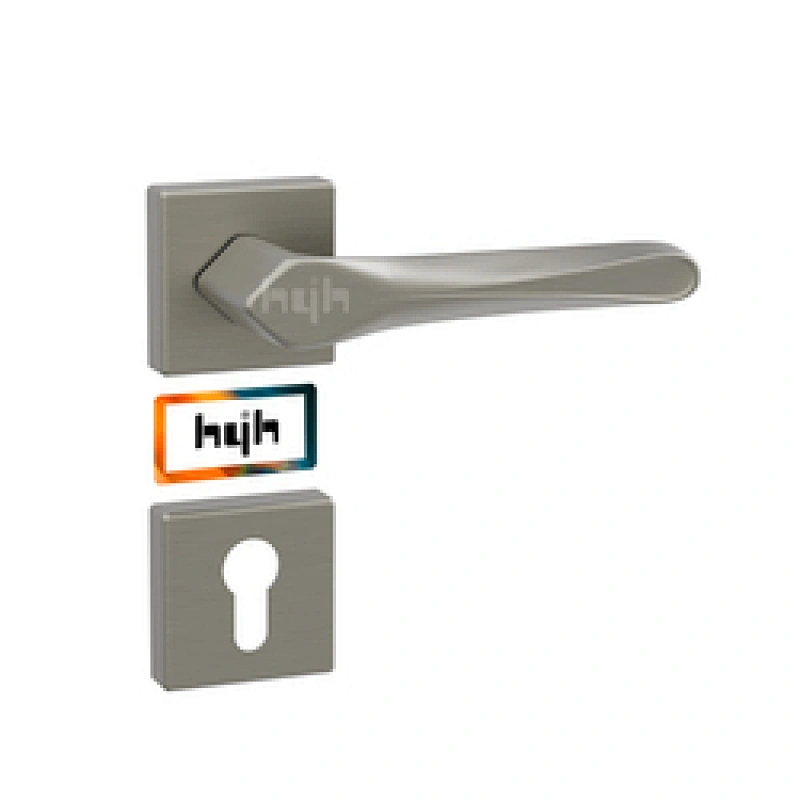 Guangdong-hyh Hot Sale Zinc Alloy Wooden Door Lock Handle, Interior Door Handle Black For Home Doors