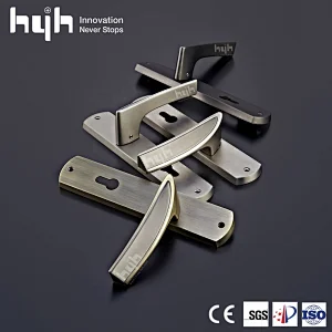Top Quality Entrance Zinc Alloy Plate Door Handle, Luxury Door Handles With Plate