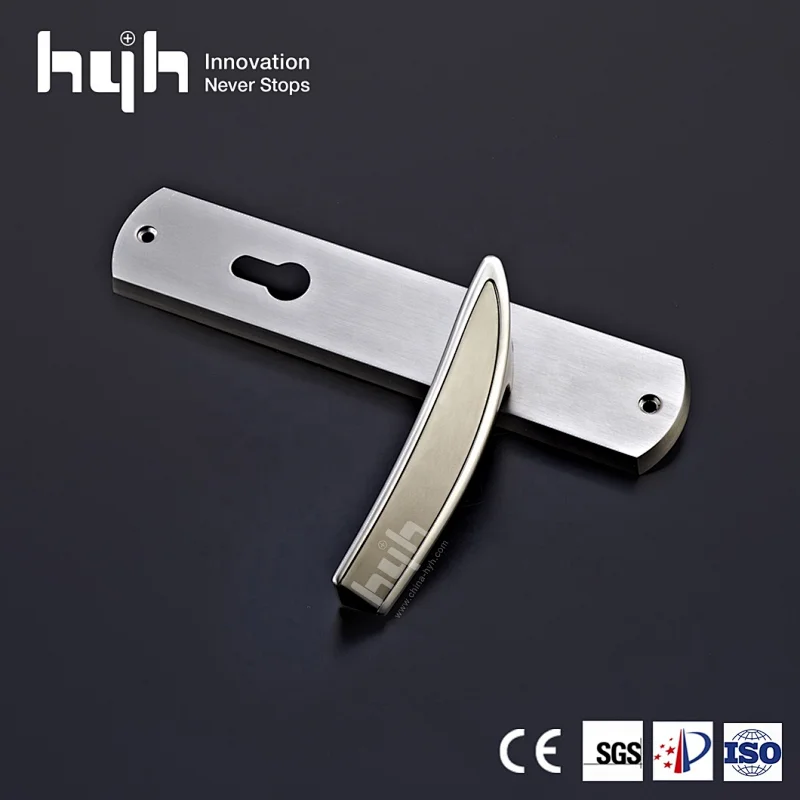 Top Quality Entrance Zinc Alloy Plate Door Handle, Luxury Door Handles With Plate