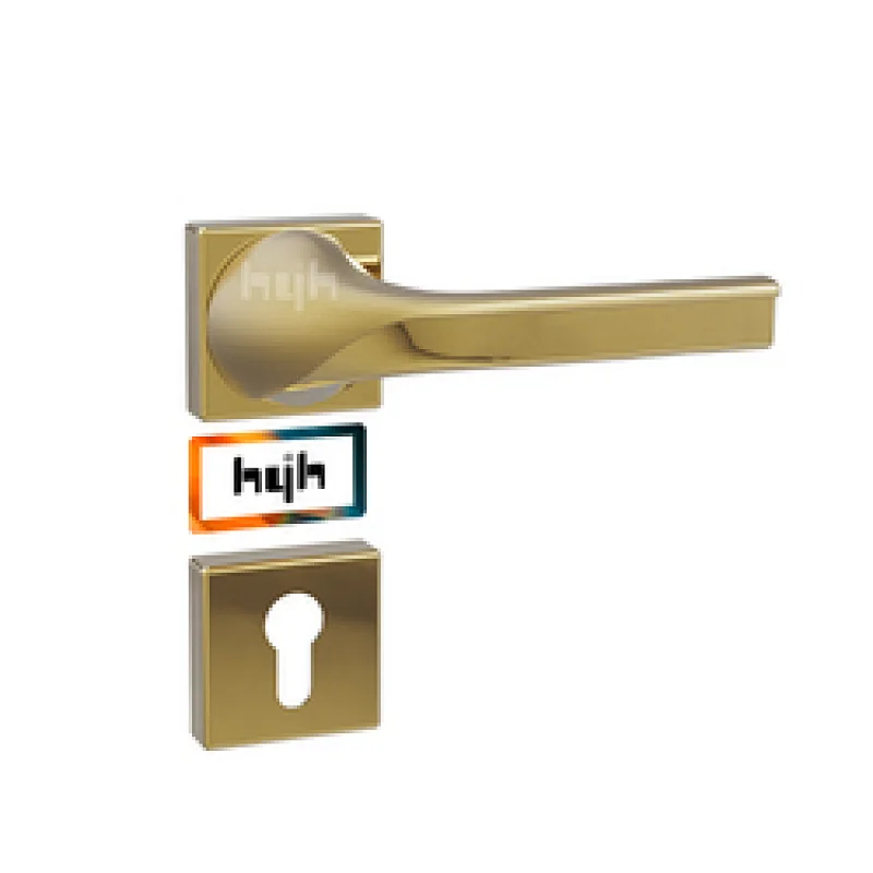 Guangdong-hyh Hardware Wooden Modern Interior  Door Handle black door handle