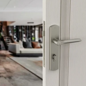 Guangdong-hyh Hardware One Piece Brush Matt-Black Modern Lever Plate Door Handle
