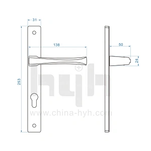 Guangdong-hyh hardware Excellent Quality Lever Hyh Origin Top Door Handle